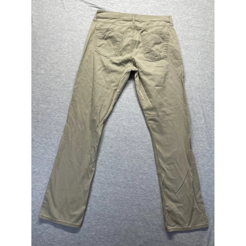Old Navy Built In Touch Jeans Mens 34x34 (Fits 34x32) Khaki Denim Straight Leg